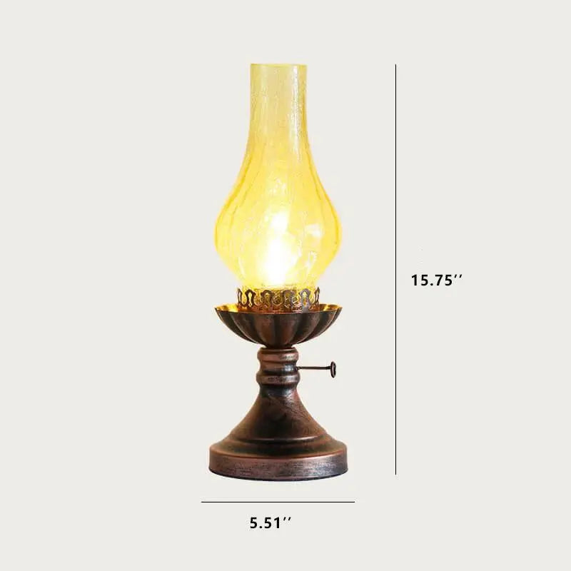 Vintage Antique Kerosene Oil Lamp 1-Light Table Lamp Cuvalon
