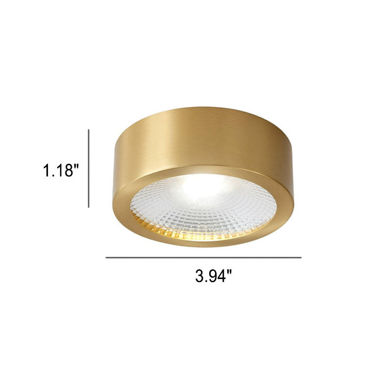 Nordic Light Luxury All Copper Ultra-thin LED Flush Mount Light Cuvalon