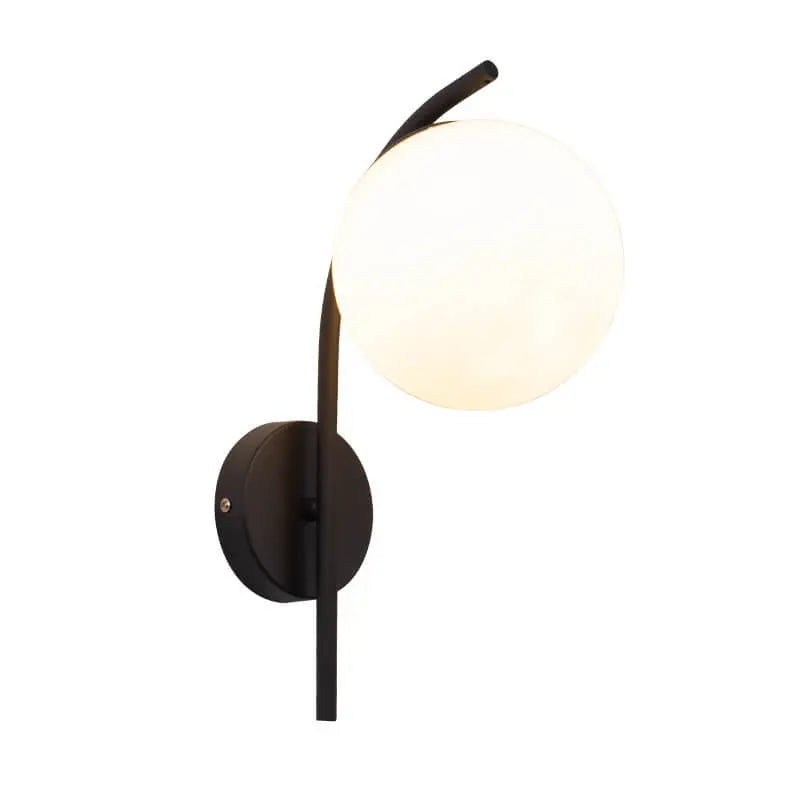 Nordic Arc Glass Globe 1-Light  Wall Sconce Lamp Cuvalon