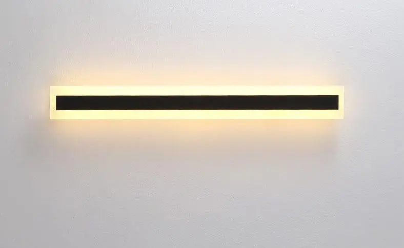 Minimalistic Elongated Bar Shaped 1-Light LED Acrylic Outdoor Waterproof Wall Light Cuvalon