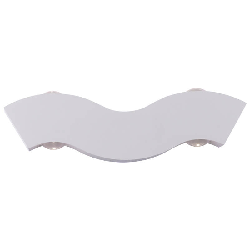 Modern Aluminum Wave LED Waterproof Outdoor Wall Sconce Lamp Cuvalon