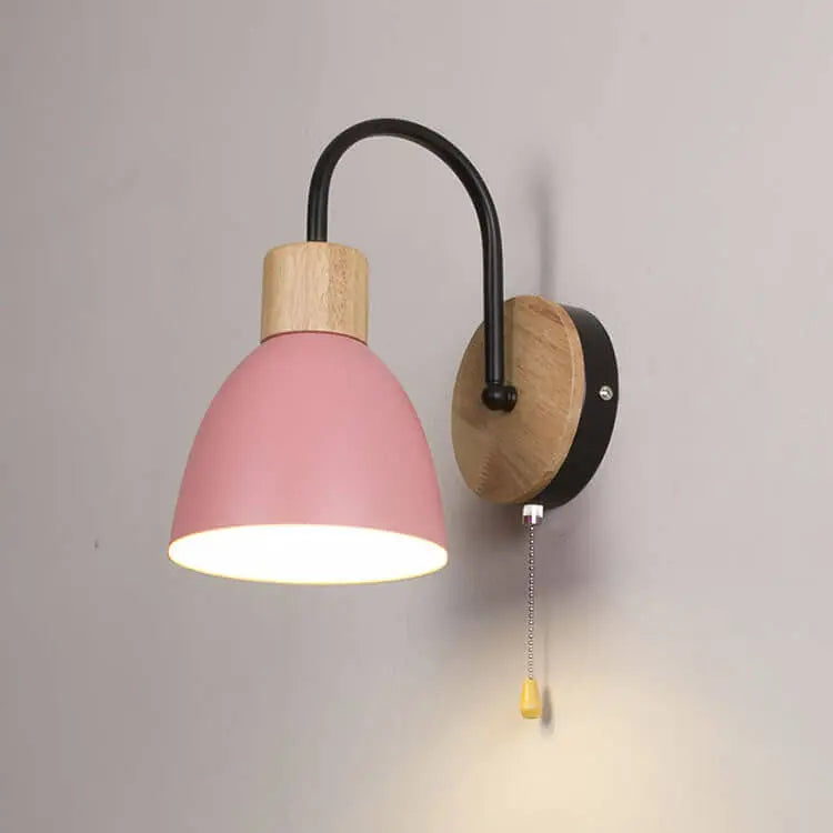 Nordic Macaron 1-Light Zipper Switch Wall Light Cuvalon