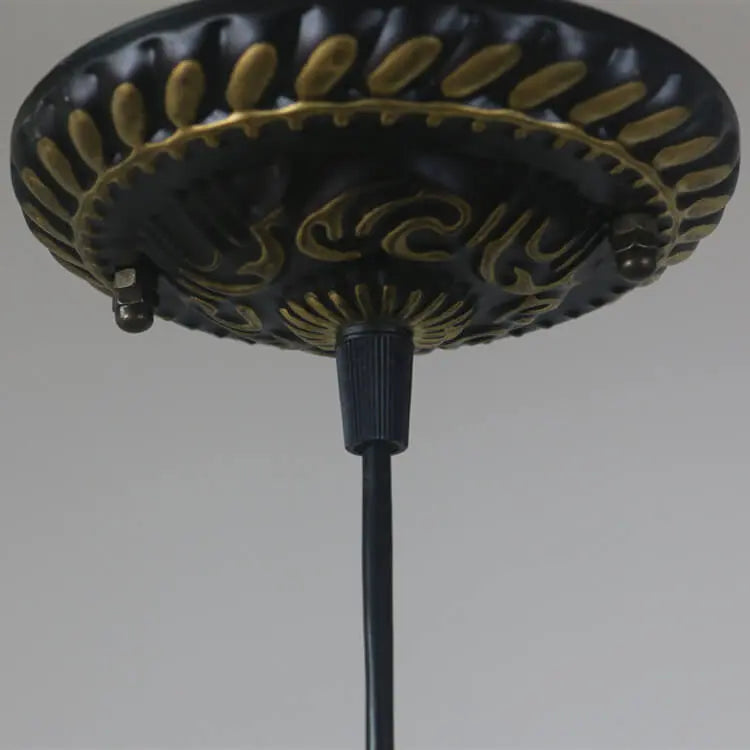 Vintage Stained Glass Petal 1-Light Pendant Light Cuvalon