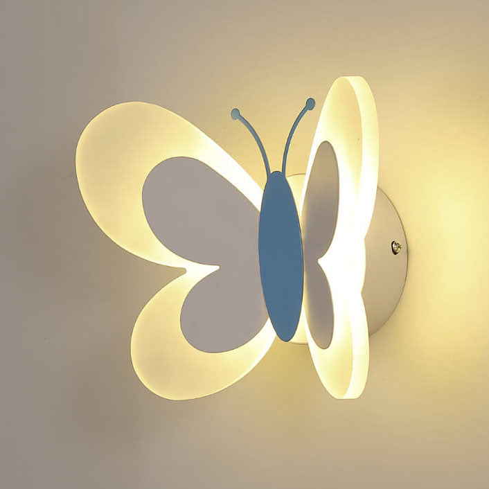 Creative Butterfly Acrylic 1-Light LED Wall Sconce Lamp Cuvalon