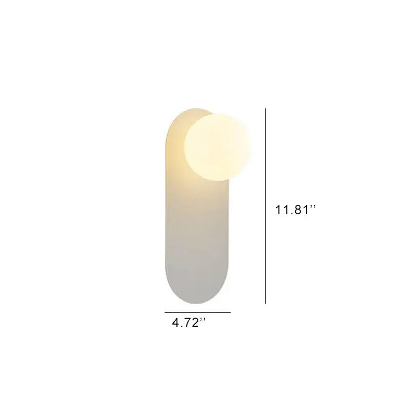 Nordic Minimalist Glass Ring Base 1-Light Wall Sconce Lamp Cuvalon