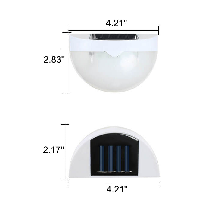 Solar Semi Circle Outdoor Waterproof Light Shadow Fence Wall Sconce Lamp Cuvalon