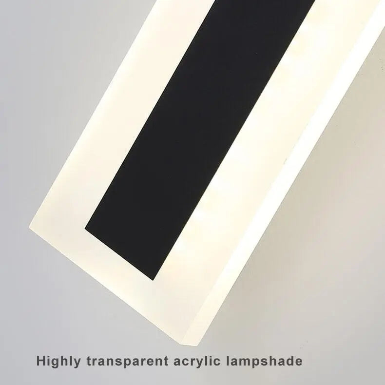 Minimalistic Elongated Bar Shaped 1-Light LED Acrylic Outdoor Waterproof Wall Light Cuvalon