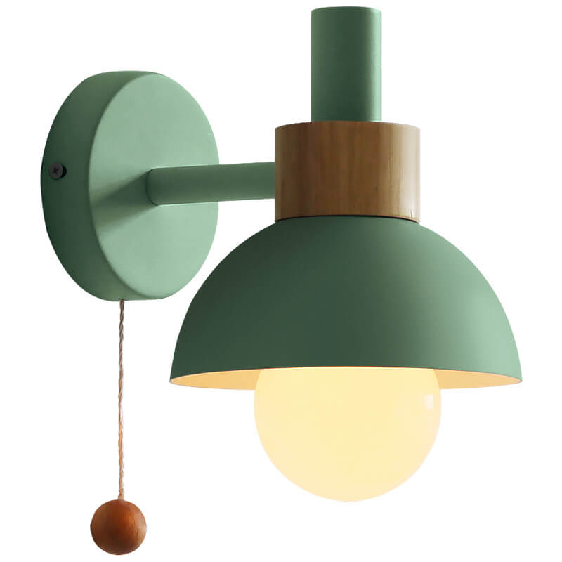 Nordic Macaron Globe 1-Light Wall Sconce Lamp Cuvalon