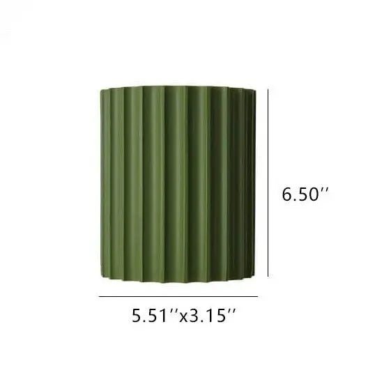 Macaron Resin Striped Half Cylinder 1-Light Wall Sconce Lamp Cuvalon