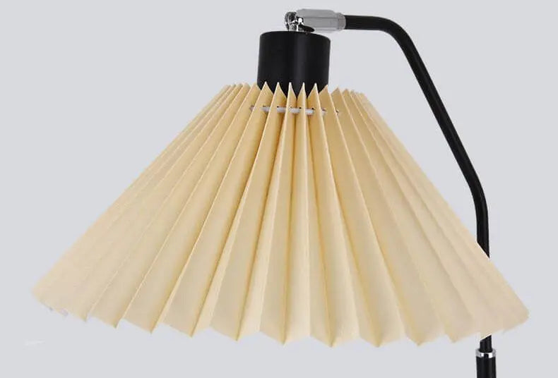 Minimalist Fabric Pleated Shade 1-Light Standing Floor Lamp Cuvalon