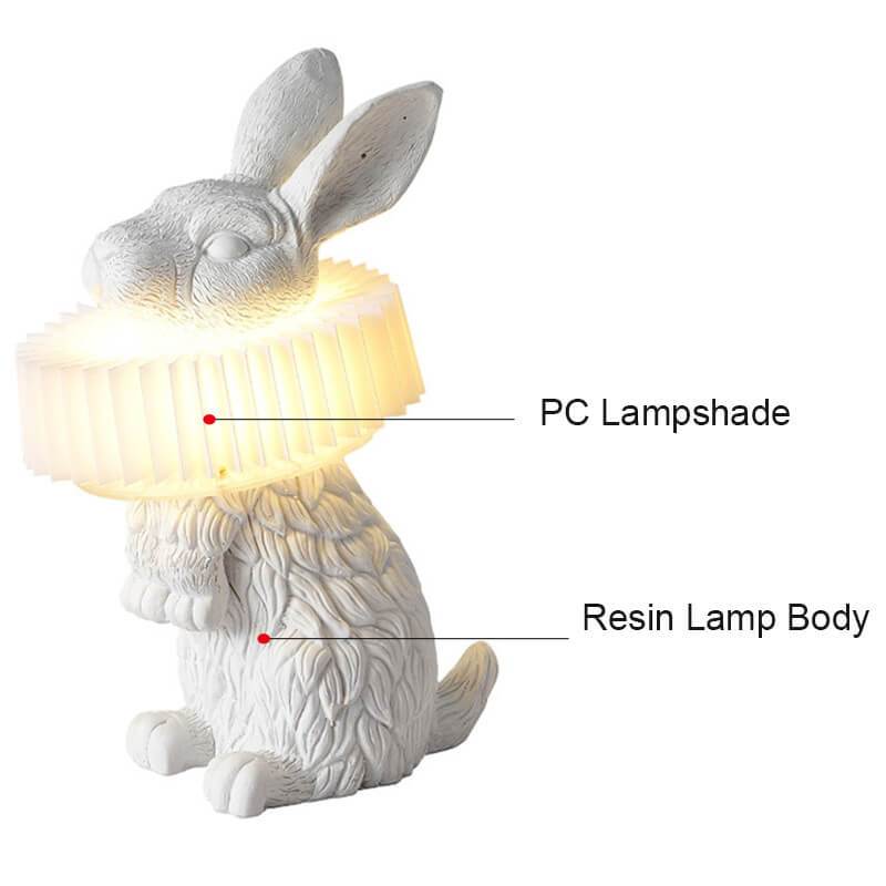 Modern Creative Resin Rabbit LED 1-Light Table Lamp Cuvalon