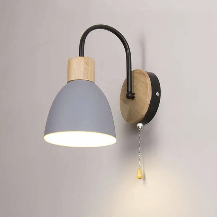 Nordic Macaron 1-Light Zipper Switch Wall Light Cuvalon