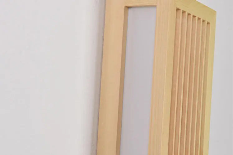 Modern Minimalist Solid Wood Acrylic Rectangular LED  Wall Sconce Lamp for Living Room Cuvalon