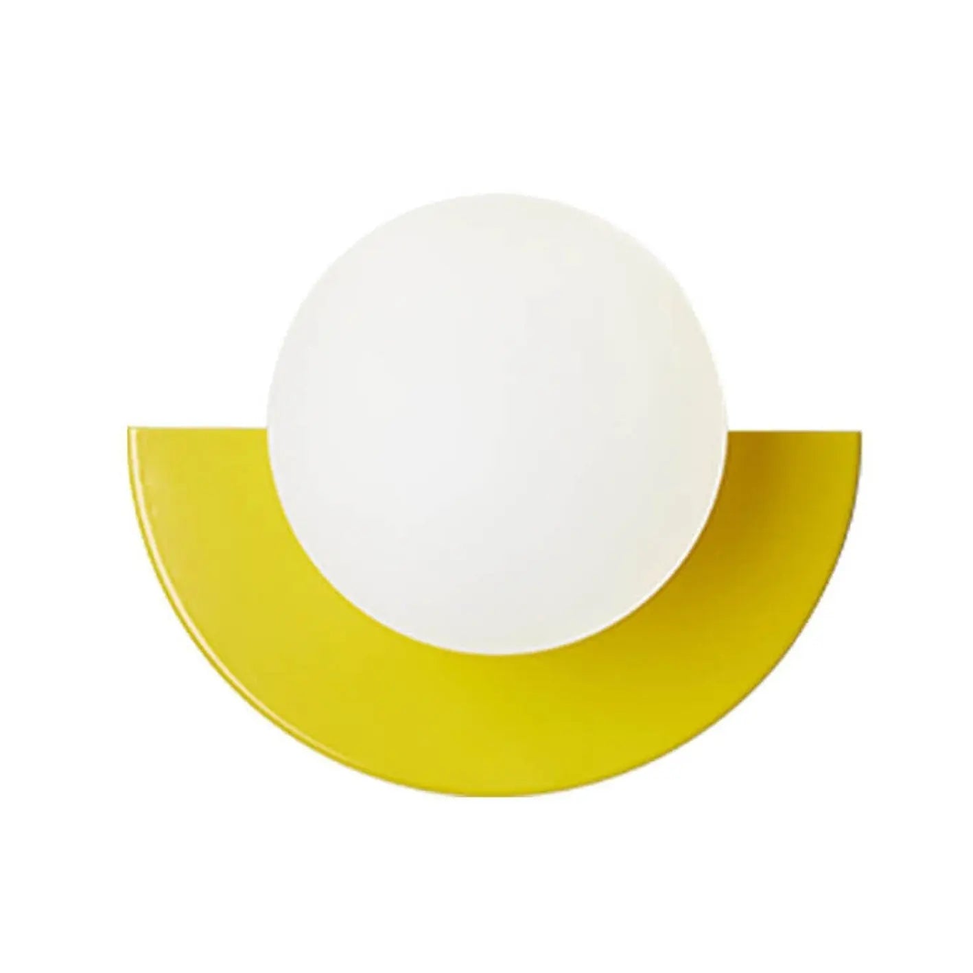 Modern Minimalist Glass Spherical Colorful Semicircle Design 1-Light Wall Sconce Lamp Cuvalon