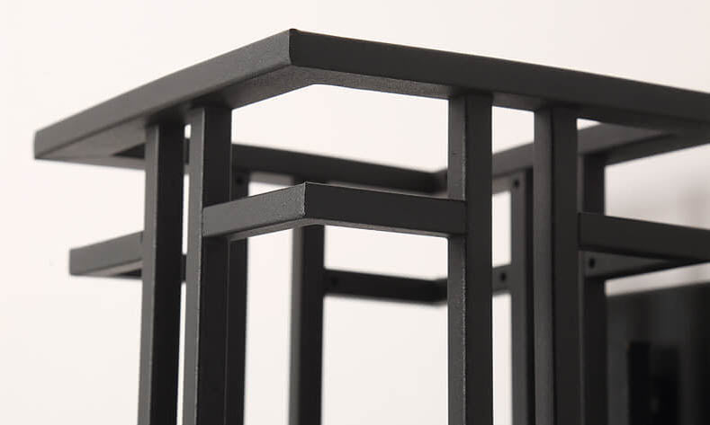 Modern Glass Square Iron 1-Light Waterproof Outdoor Wall Sconce Lamp Cuvalon