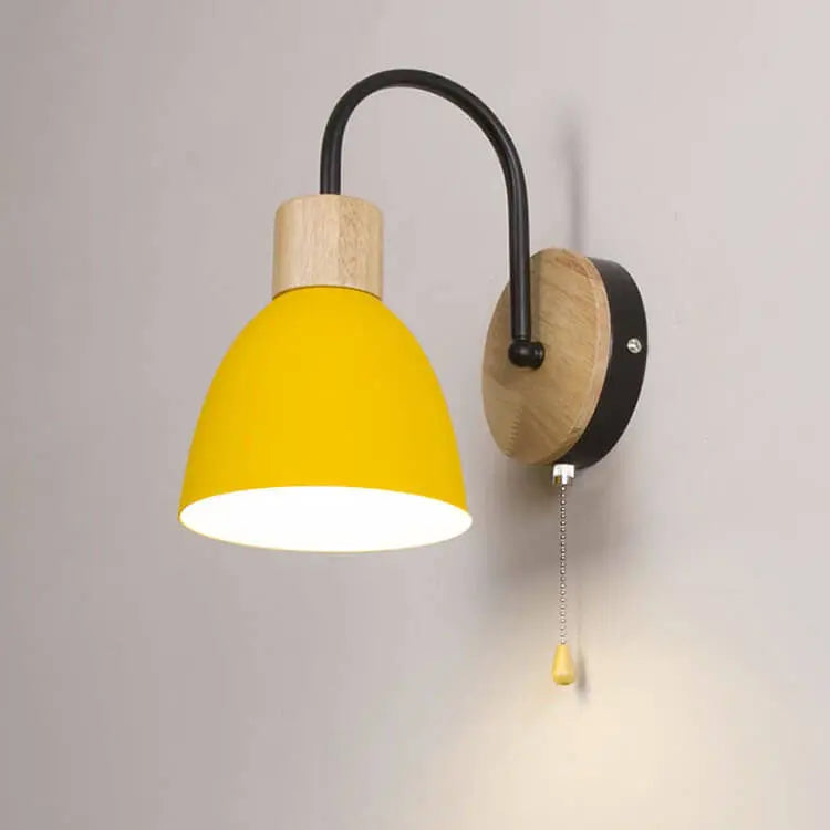 Nordic Macaron 1-Light Zipper Switch Wall Light Cuvalon