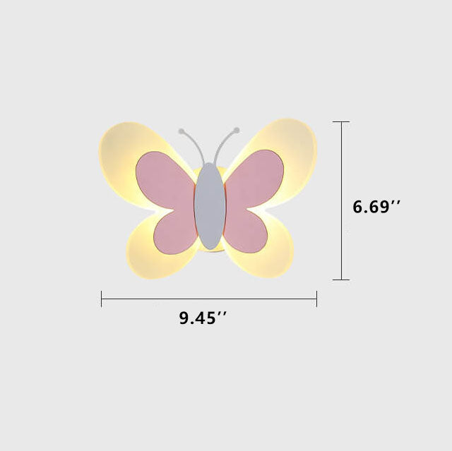 Creative Butterfly Acrylic 1-Light LED Wall Sconce Lamp Cuvalon