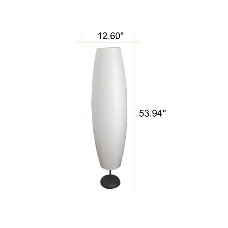 Nordic Minimalist Rice Paper Column 2-Light Standing Floor Lamp Cuvalon