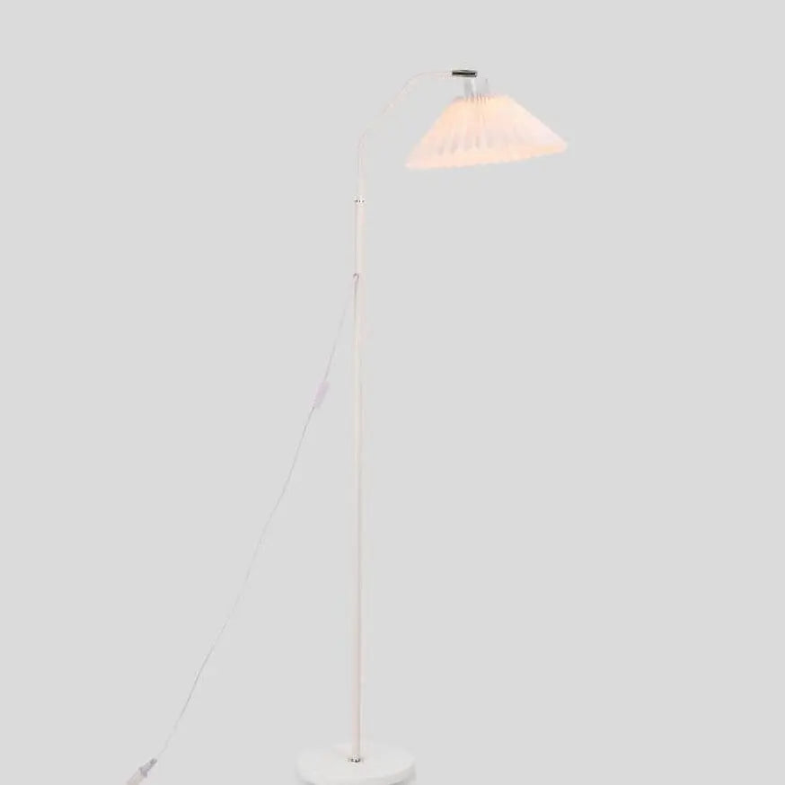 Minimalist Fabric Pleated Shade 1-Light Standing Floor Lamp Cuvalon
