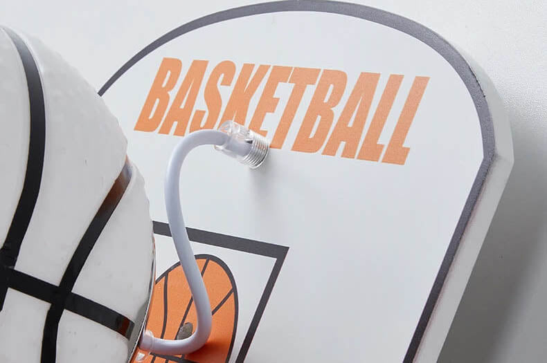 Creative Cartoon Basketball 1-Light Wall Sconce Lamp Cuvalon