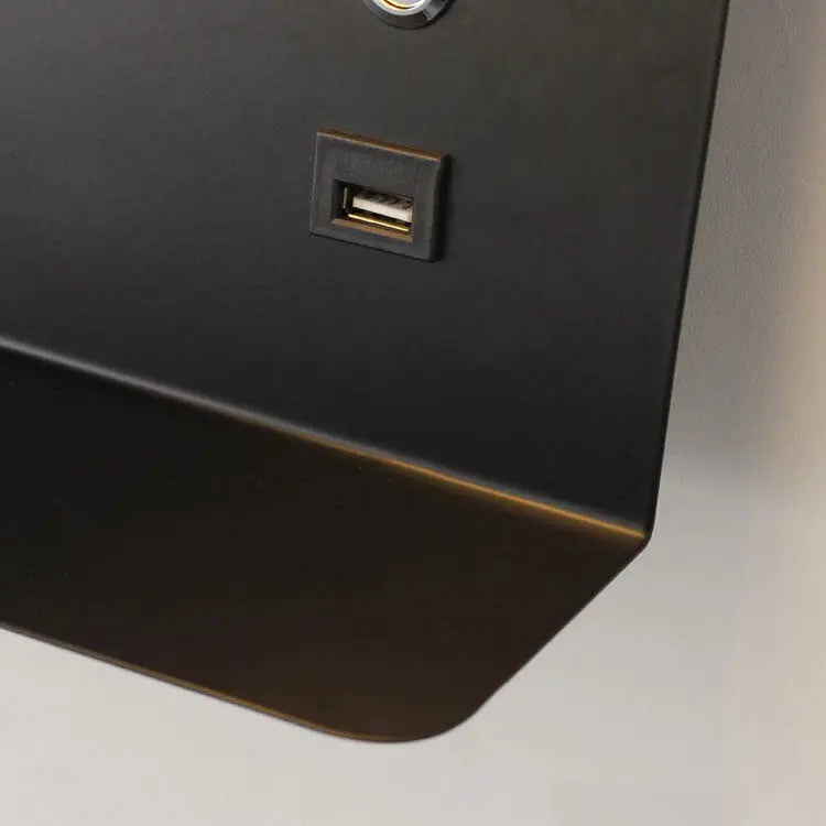 Modern Iron Square LED USB Rechargeable Wall Sconce Lamp Cuvalon