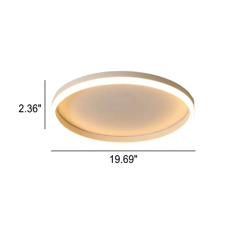 Nordic Minimalist Circle Ring Iron Acrylic LED Flush Mount Ceiling Light Cuvalon