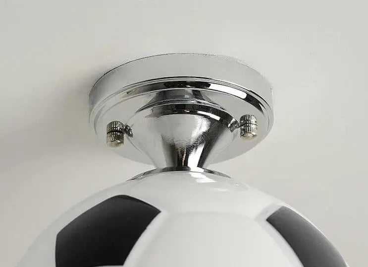 Creative Basketball Soccer Glass 1-Light Semi-Flush Mount Ceiling Light Cuvalon