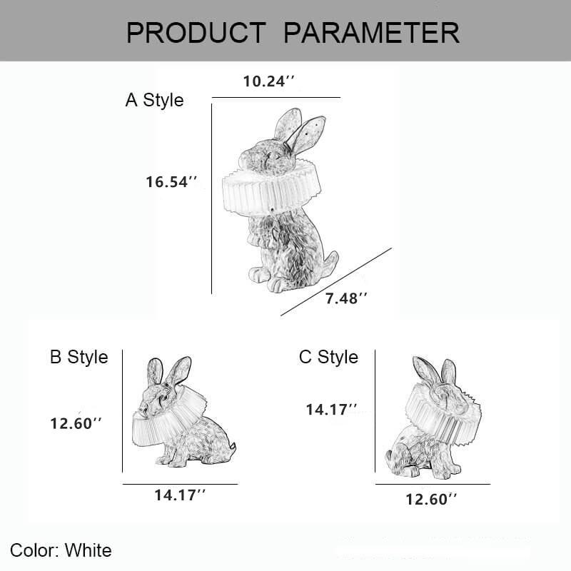 Modern Creative Resin Rabbit LED 1-Light Table Lamp Cuvalon