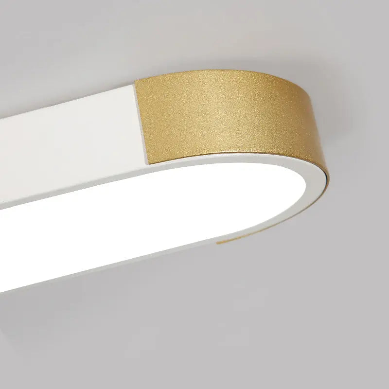 Modern Minimalist Rectangular Ring LED Flush Mount Ceiling Light Cuvalon