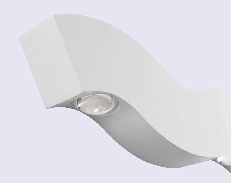 Modern Aluminum Wave LED Waterproof Outdoor Wall Sconce Lamp Cuvalon