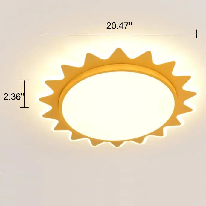 Creative Cartoon Sun Shaped LED Flush Mount Ceiling Light Cuvalon