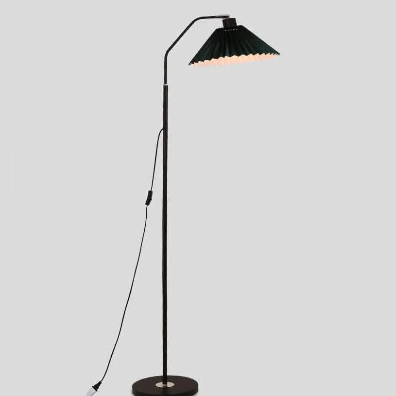 Minimalist Fabric Pleated Shade 1-Light Standing Floor Lamp Cuvalon