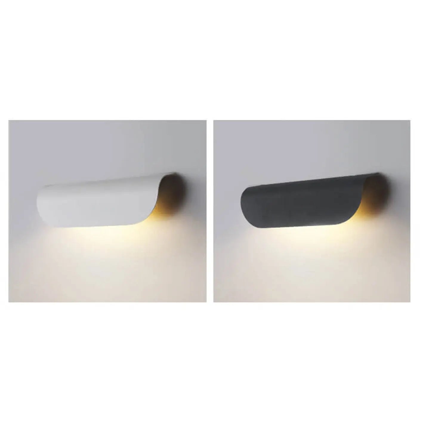 Modern Outdoor Curved  Waterproof LED Garden Wall Sconce Lamp Cuvalon