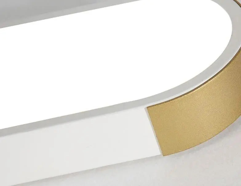 Modern Minimalist Rectangular Ring LED Flush Mount Ceiling Light Cuvalon