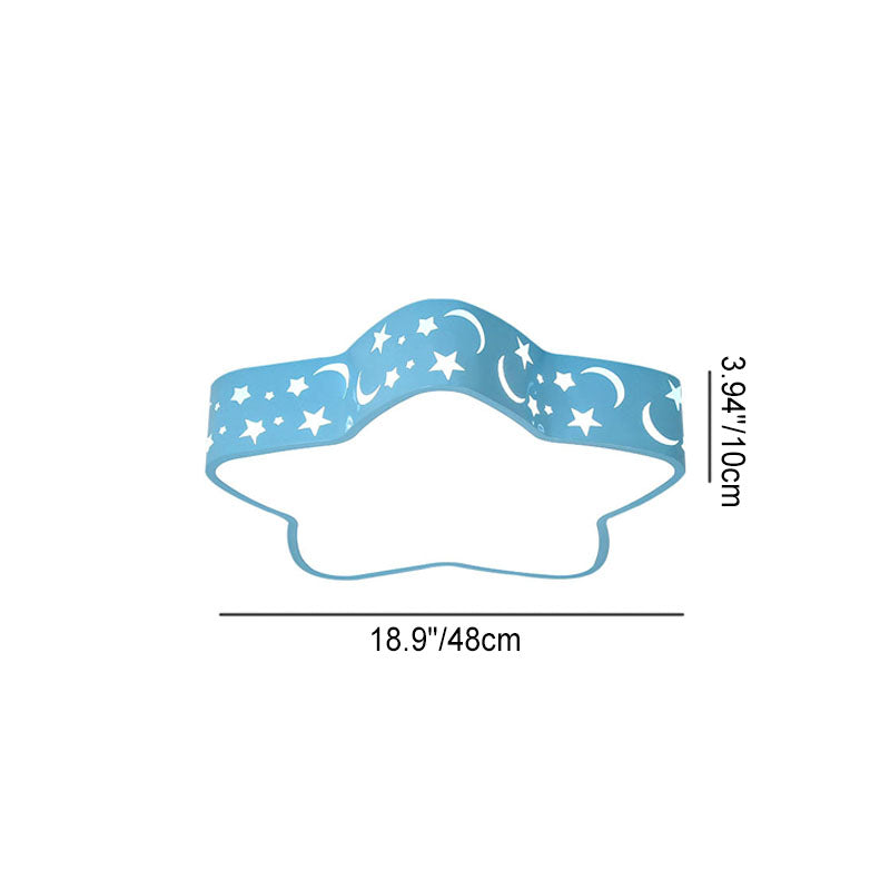 Cartoon Creative Star Shape LED Flush Mount Ceiling Light Cuvalon