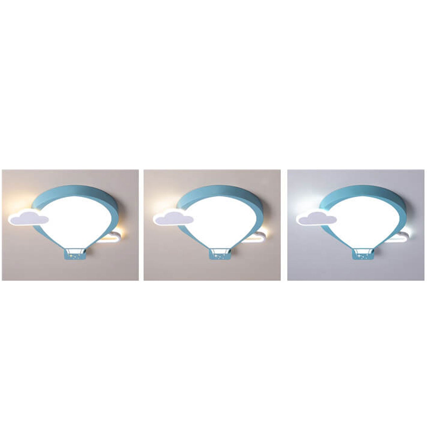 Cartoon Hot Air Balloon Kid LED Flush Mount Ceiling Light Cuvalon