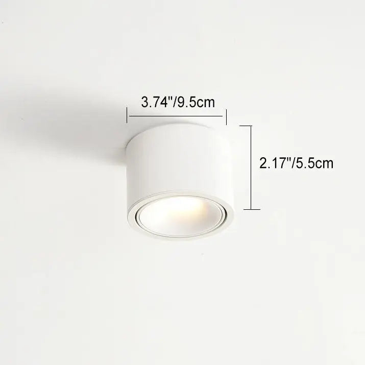 Modern Minimalist Round Spotlight Adjustable LED Flush Mount Ceiling Light Cuvalon