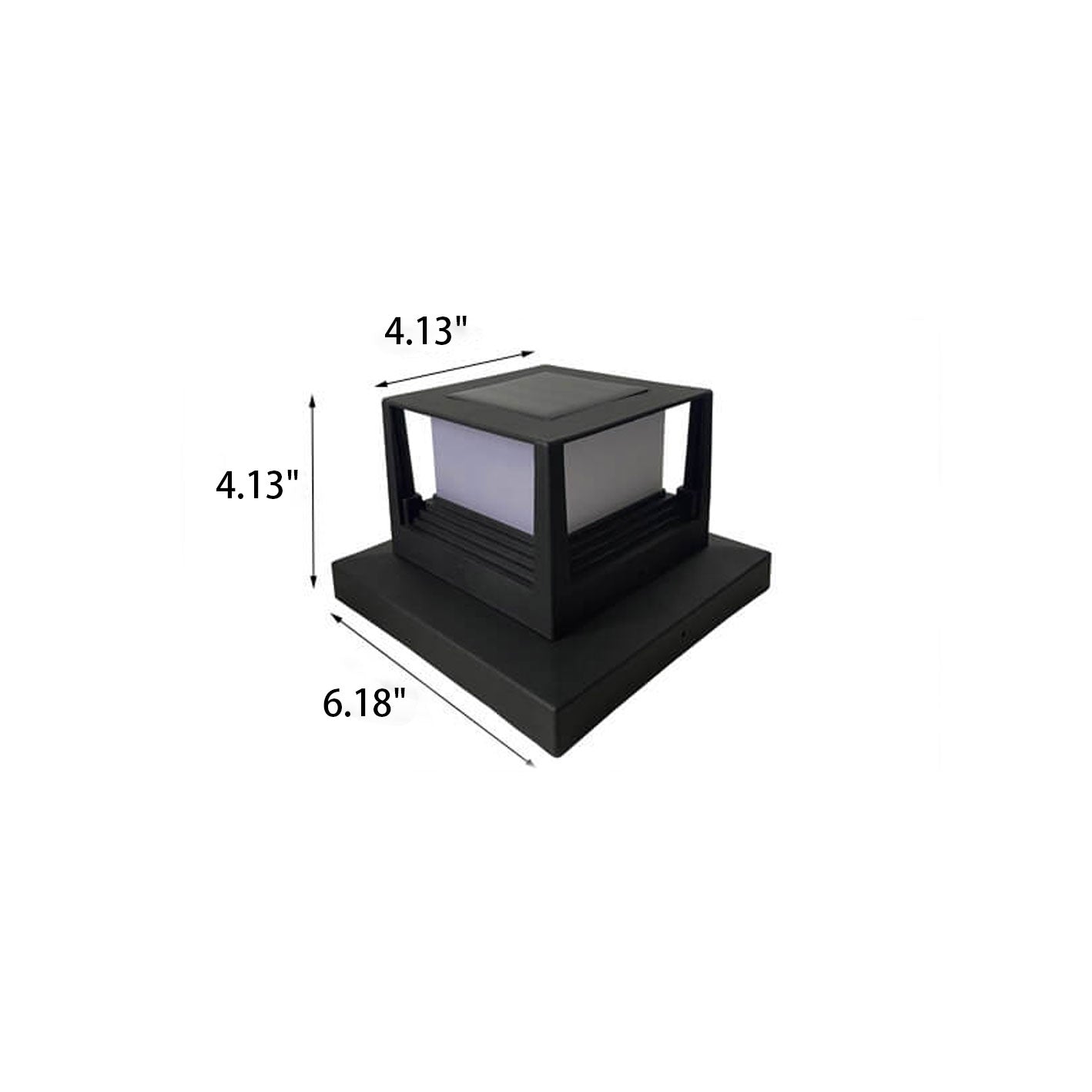 Outdoor Solar Pillar Head Light Square Pillar Head Light Garden Light Cuvalon