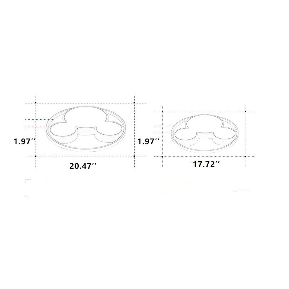 Cartoon Mouse LED Flush Mount Ceiling Light Cuvalon
