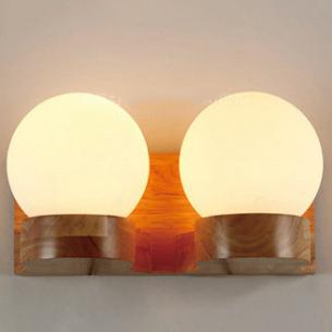 Nordic Modern Solid Wood Ball 1/2 Lights Wall Sconce Lamp Cuvalon