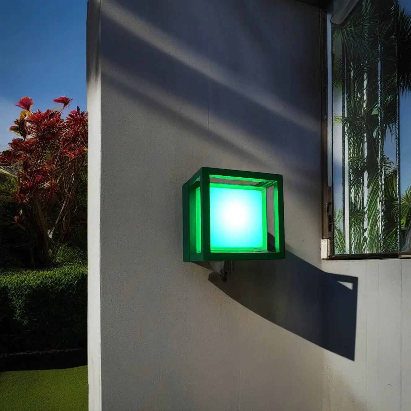 Modern Minimalist Waterproof Square Aluminum Acrylic LED Outdoor Wall Sconce Lamp For Garden Cuvalon