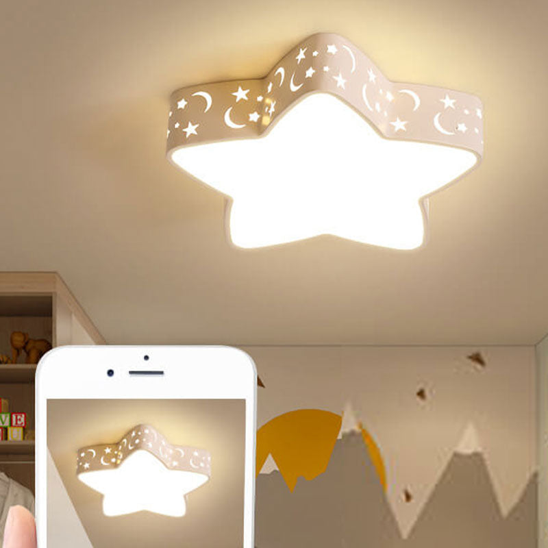 Cartoon Creative Star Shape LED Flush Mount Ceiling Light Cuvalon