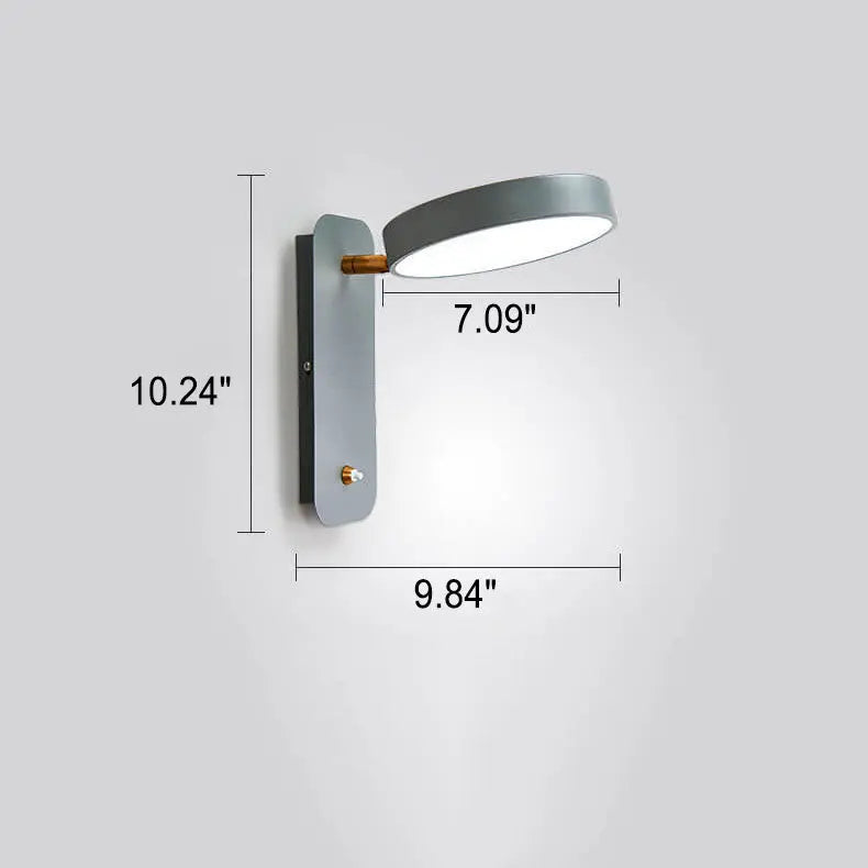 Nordic Simple Round Rotatable Switch LED Reading Wall Sconce Lamp Cuvalon