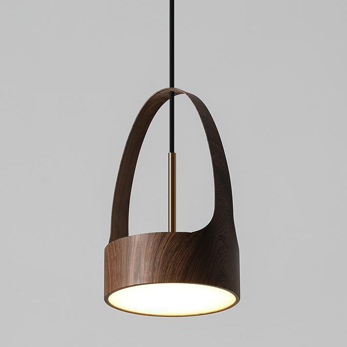 Contemporary Scandinavian Round Iron Acrylic LED Pendant Light For Bedroom Cuvalon