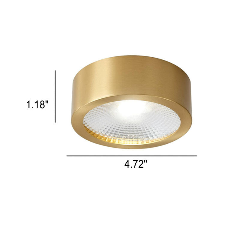 Nordic Light Luxury All Copper Ultra-thin LED Flush Mount Light Cuvalon