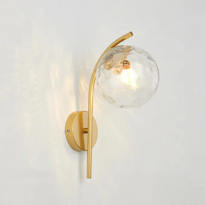 Nordic Arc Glass Globe 1-Light  Wall Sconce Lamp Cuvalon