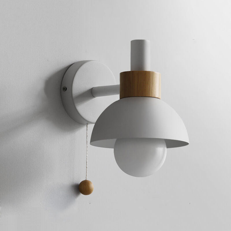 Nordic Macaron Globe 1-Light Wall Sconce Lamp Cuvalon