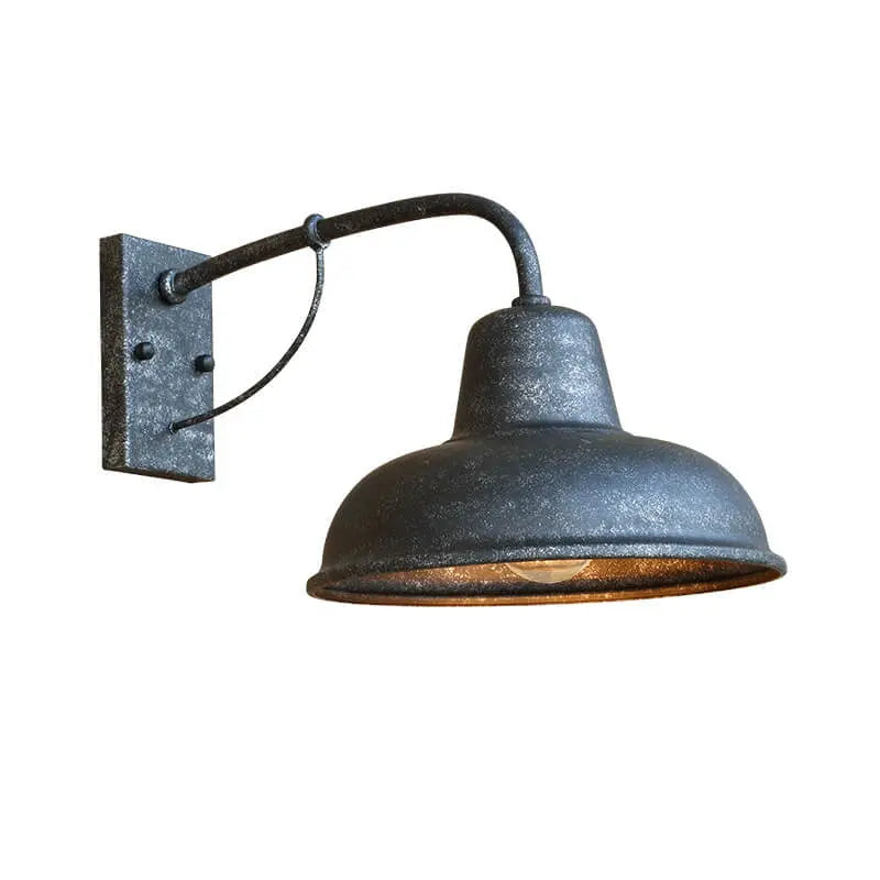 Vintage Iron Barn Waterproof Outdoor 1-Light Wall Sconce Lamp Cuvalon