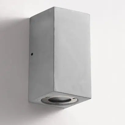 Industrial Cement Square Outdoor 1-Light Waterproof Wall Sconce Lamp Cuvalon