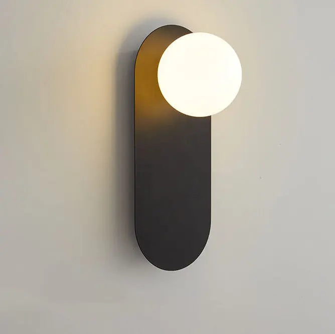 Nordic Minimalist Glass Ring Base 1-Light Wall Sconce Lamp Cuvalon